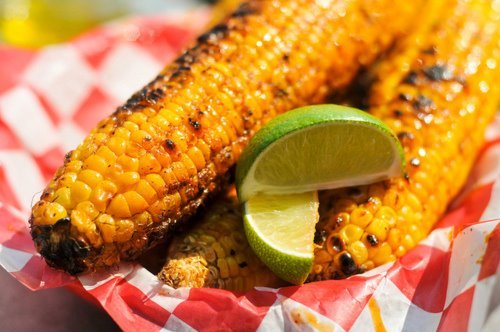 Corn and vegetables