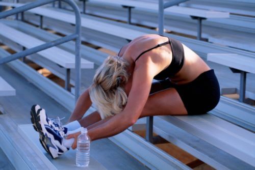 Girl Athlete Stretching