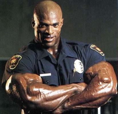 Bodybuilder Policeman