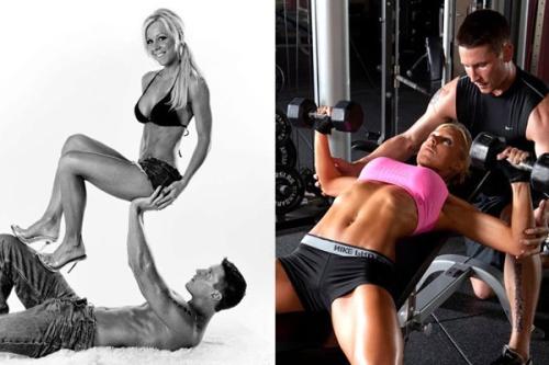 Male and Female Exercising