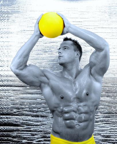 Bodybuilder Yellow Ball